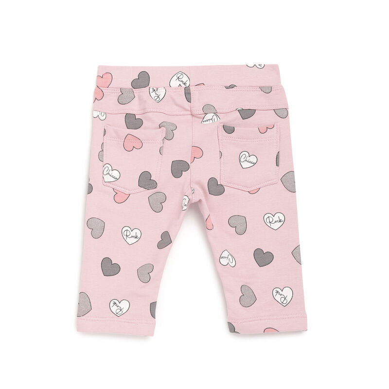 Girls Medium Pink Printed Legging image number null